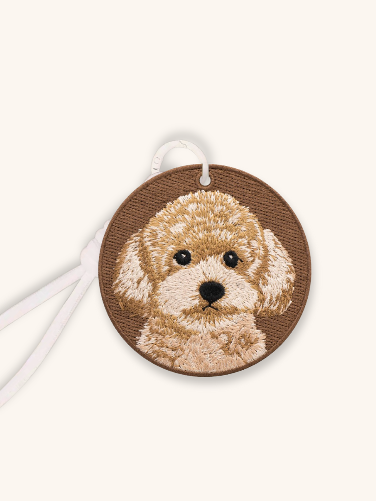 Toy Poodle Honey Embroidered Charm