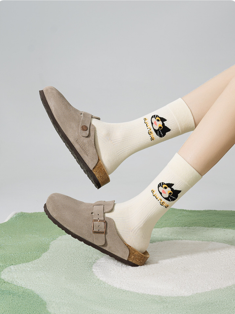 Milk Cat Dot Socks 5-Pack Bundle