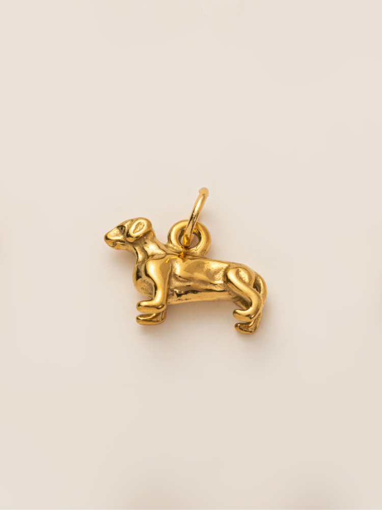 Golden Pup Charm
