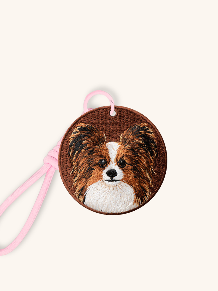 Papillon Butterfly Embroidered Charm
