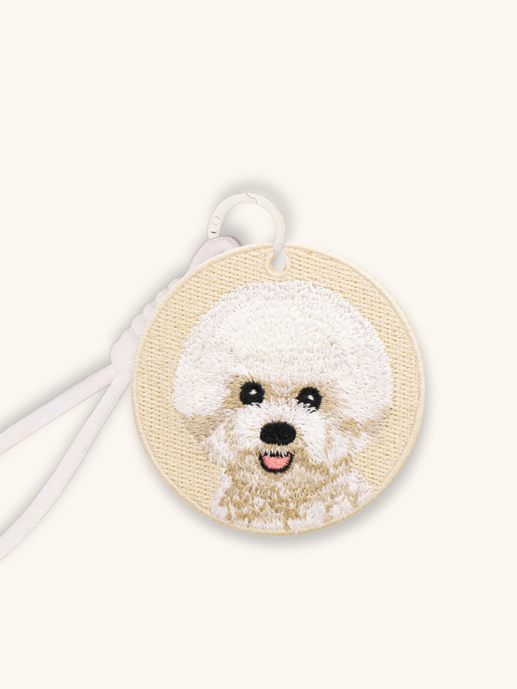 Bichon Cloud Embroidered Charm