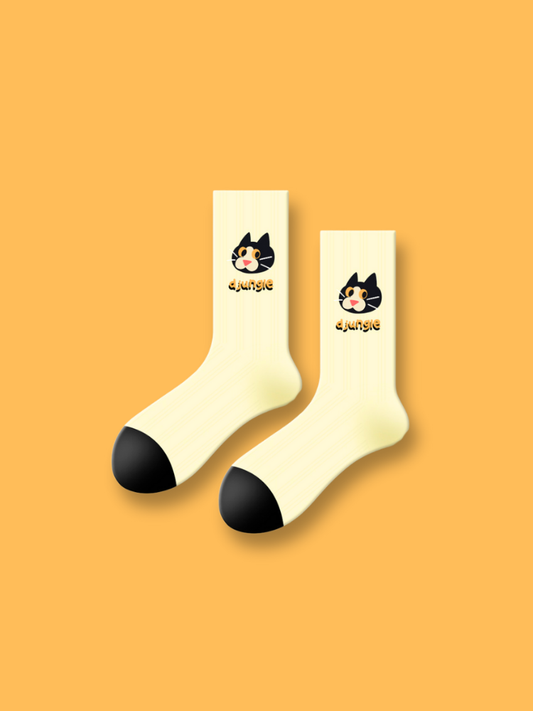 Milk Cat Dot Socks 5-Pack Bundle