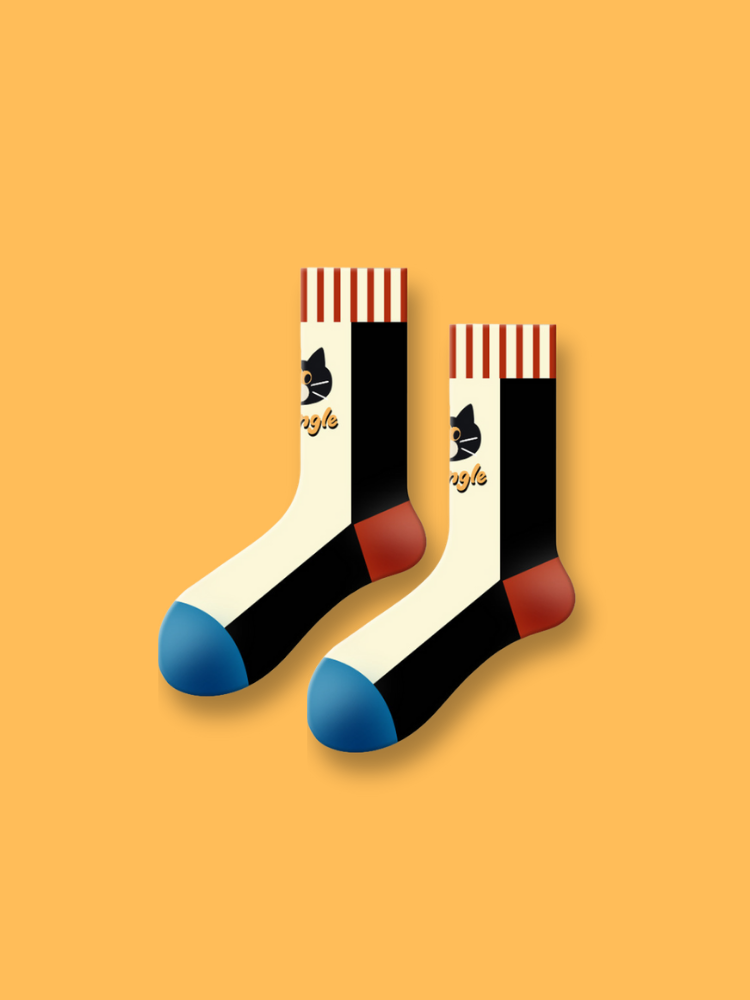 Milk Cat Dot Socks 5-Pack Bundle