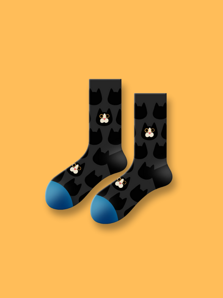 Milk Cat Dot Socks 5-Pack Bundle