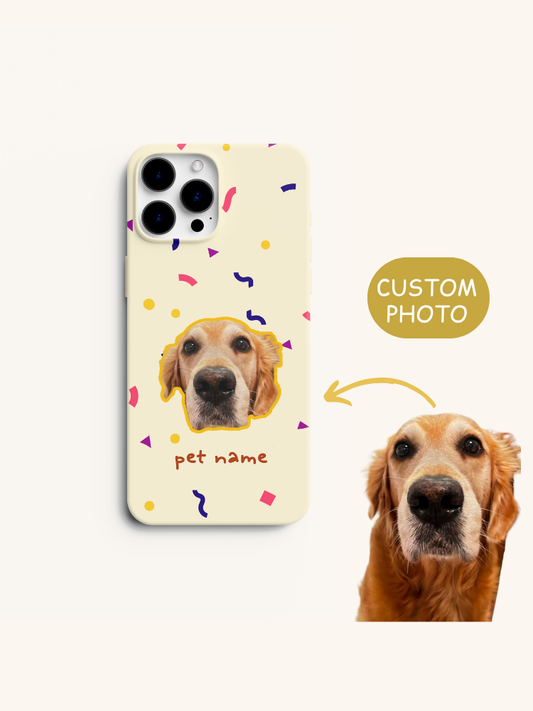 Sunny Pup Confetti Pet Portrait Case