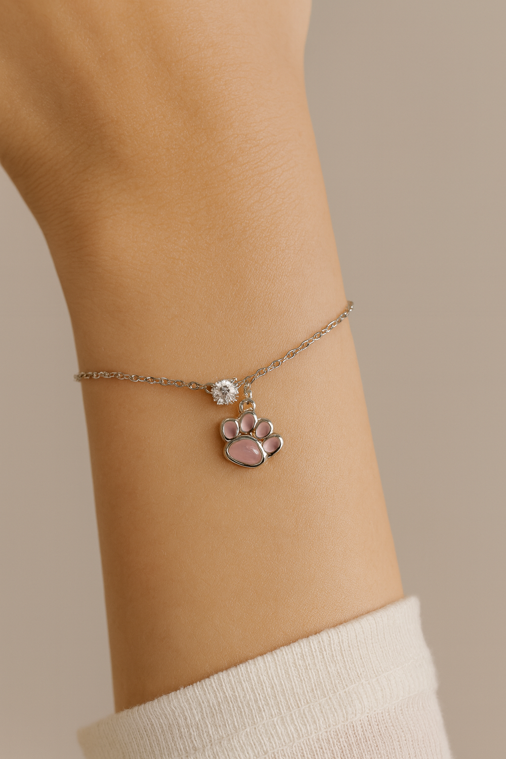 Rosé Paw Bracelet