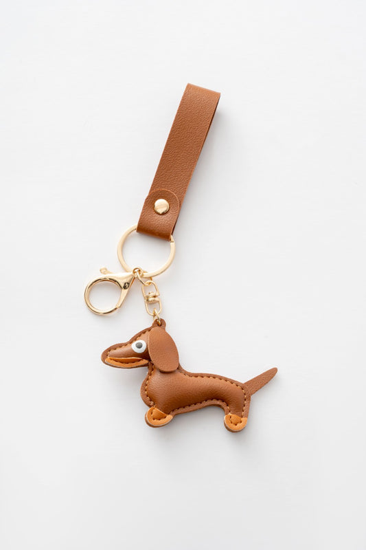 Cocoa Dachshund Leather Charm