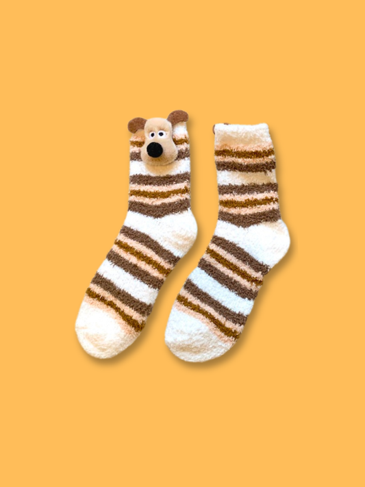 Fluffy Pup Lounge Socks 3-Pack Bundle